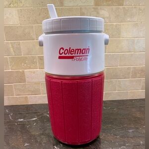 Coleman PolyLite Red and White Beverage Cooler